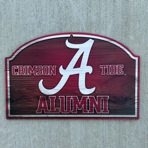 Alabama Crimson Tide Alumni Wall Sign with Holographic sticker in place